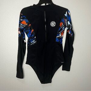 Axesea Rash Guard Long Sleeve One Piece Swimsuit 8 Full Coverage UV50+ Padded
